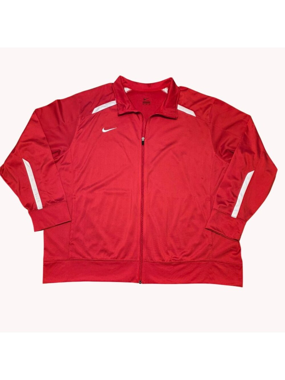 Nike Track Jacket Mens 4XL Red Full-Zip Athletic Outerwear Activewear Gym 4X